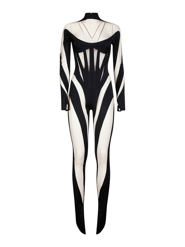 Mugler Combinaison - Noir
