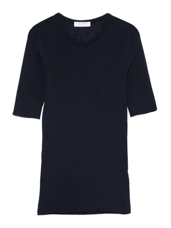 Majestic Filatures Pull Col Rond - Bleu