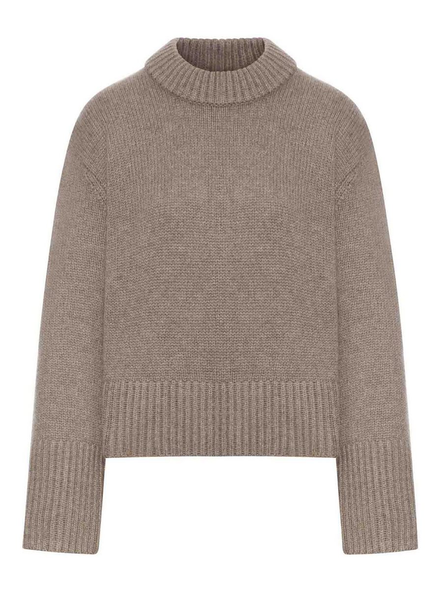 Lisa Yang Pull Col Rond - Marron