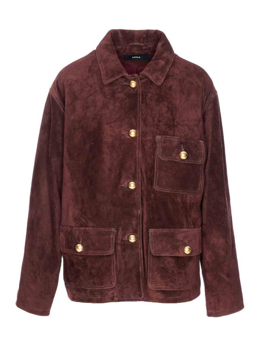 Arma Blouson En Cuir - Rouge