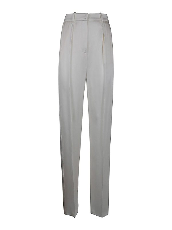 Elisabetta Franchi Pantalons Décontractés - Blanc