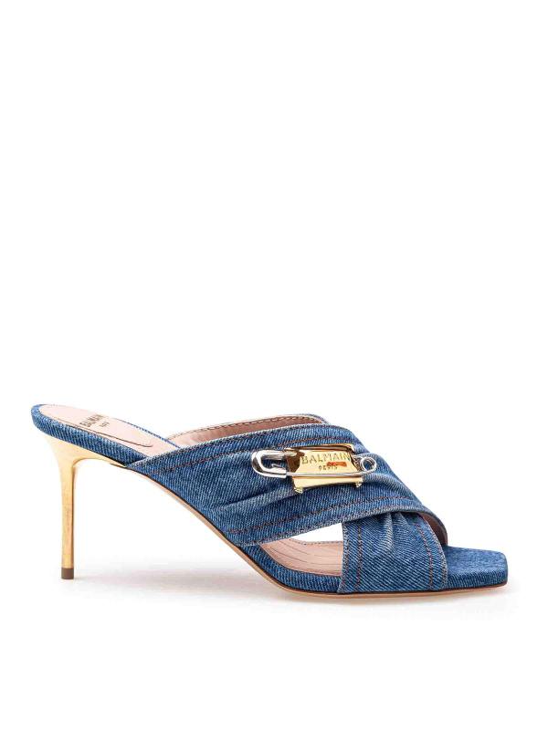 Balmain Mules - Foncé Délavé