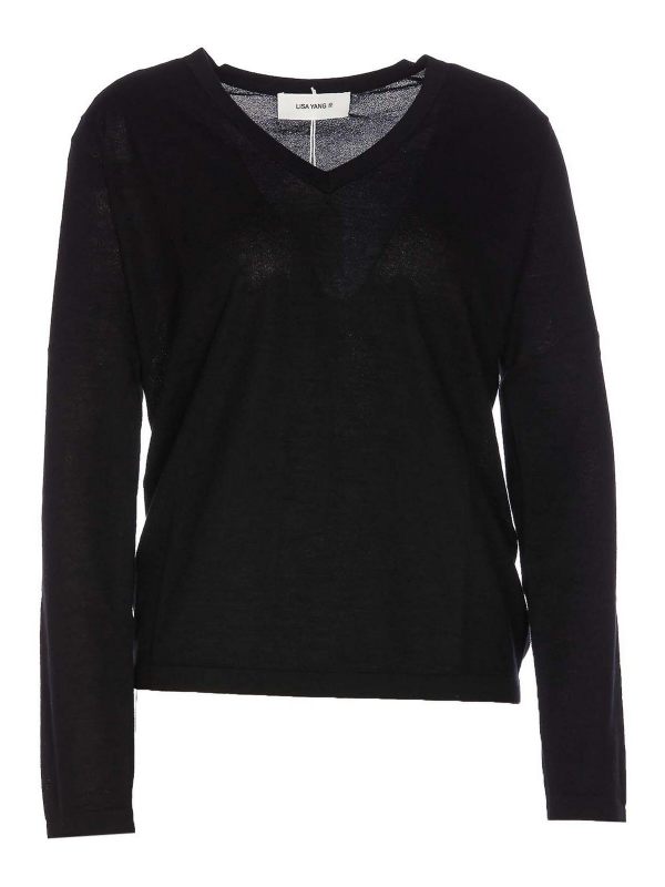 Lisa Yang Pull Col Rond - Noir