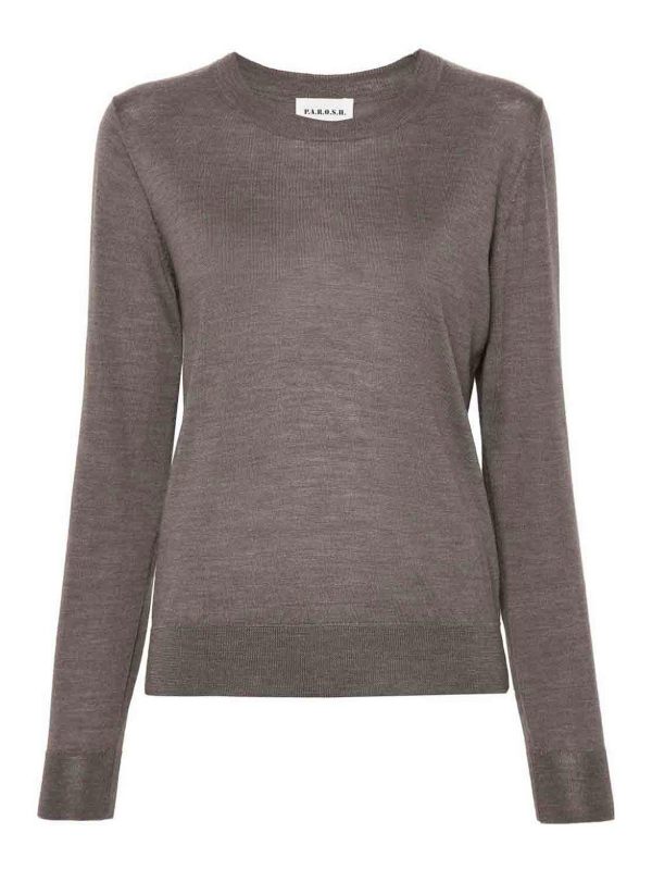 P. A.R. O.S. H. Pull Col Rond - Marron Clair