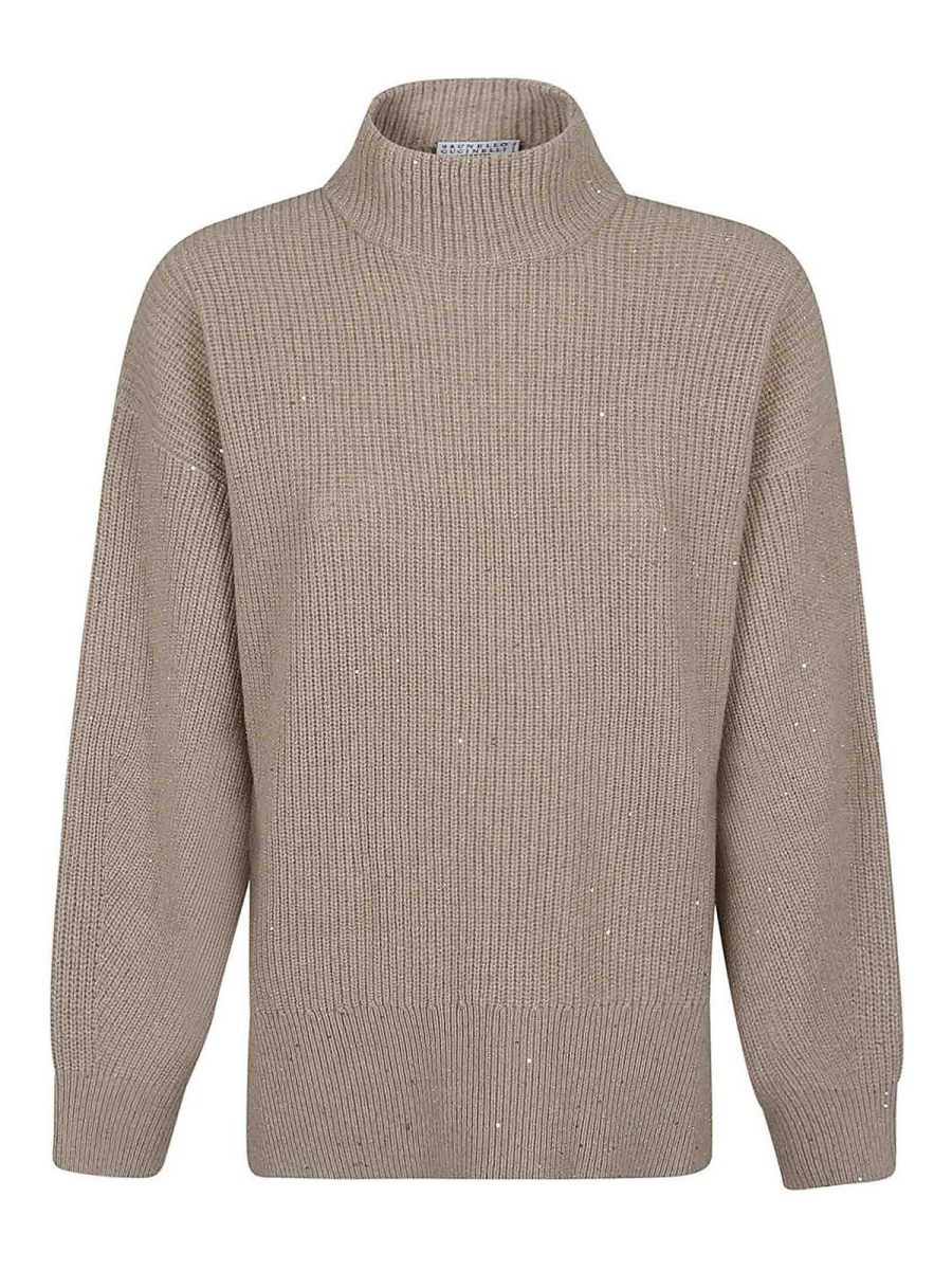Brunello Cucinelli Pull Col Bateau - Beige