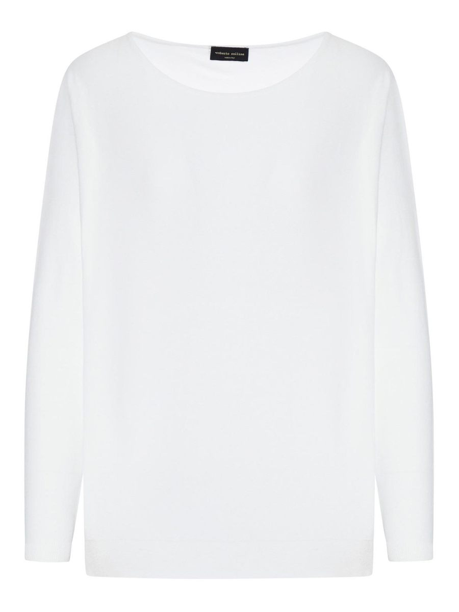 Roberto Collina Pull Col Rond - Blanc