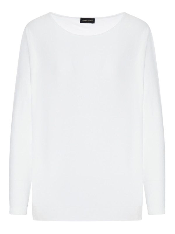 Roberto Collina Pull Col Rond - Blanc