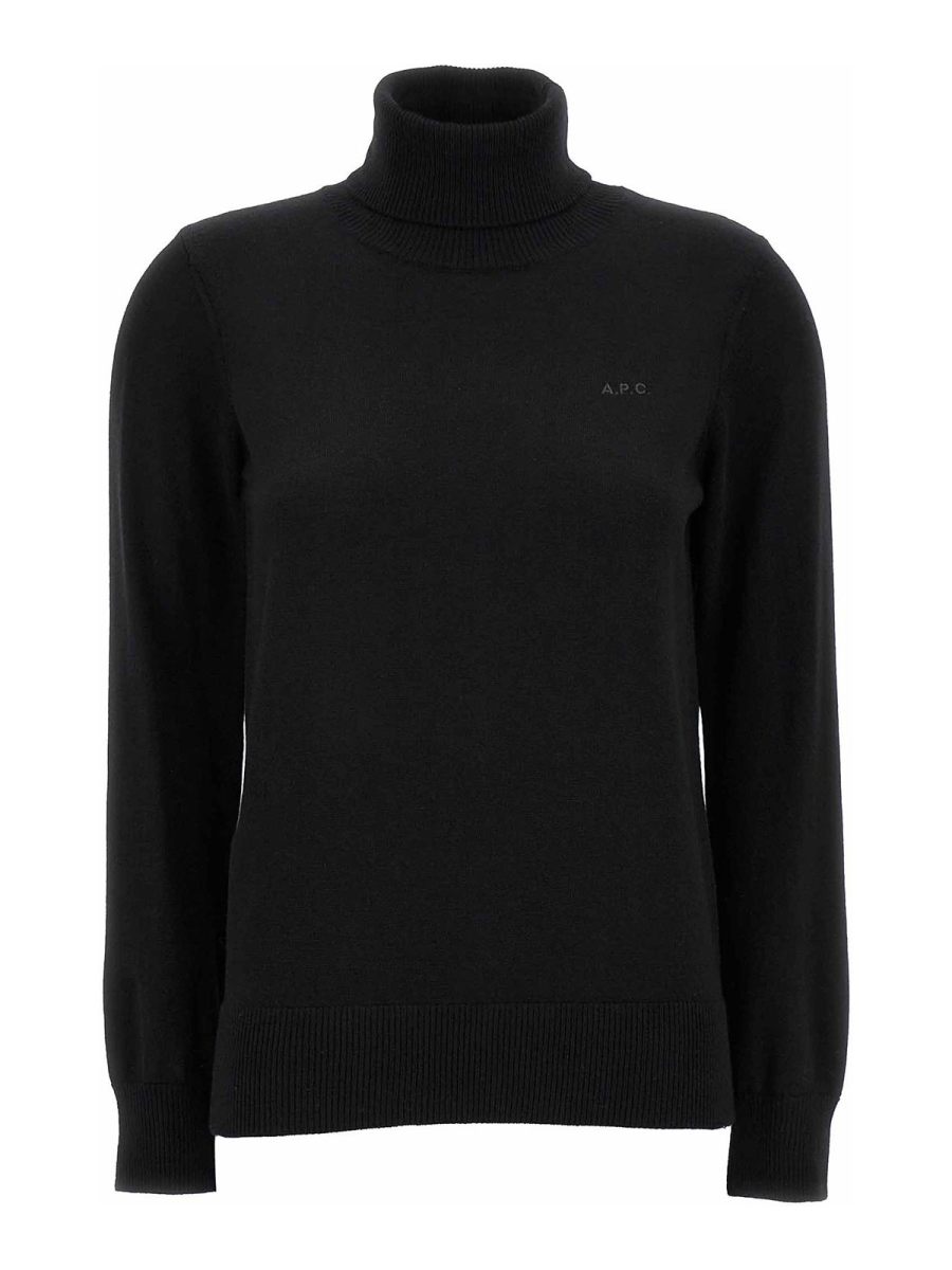 A. P.C. Pull Col Roulé - Noir