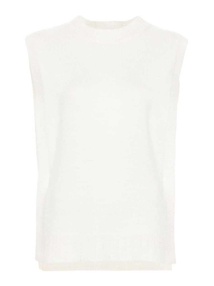 A. P.C. Pull Col Rond - Beige Clair