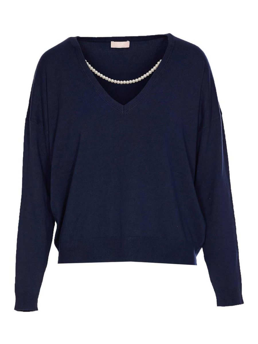 Liu Jo Pull Col Rond - Bleu