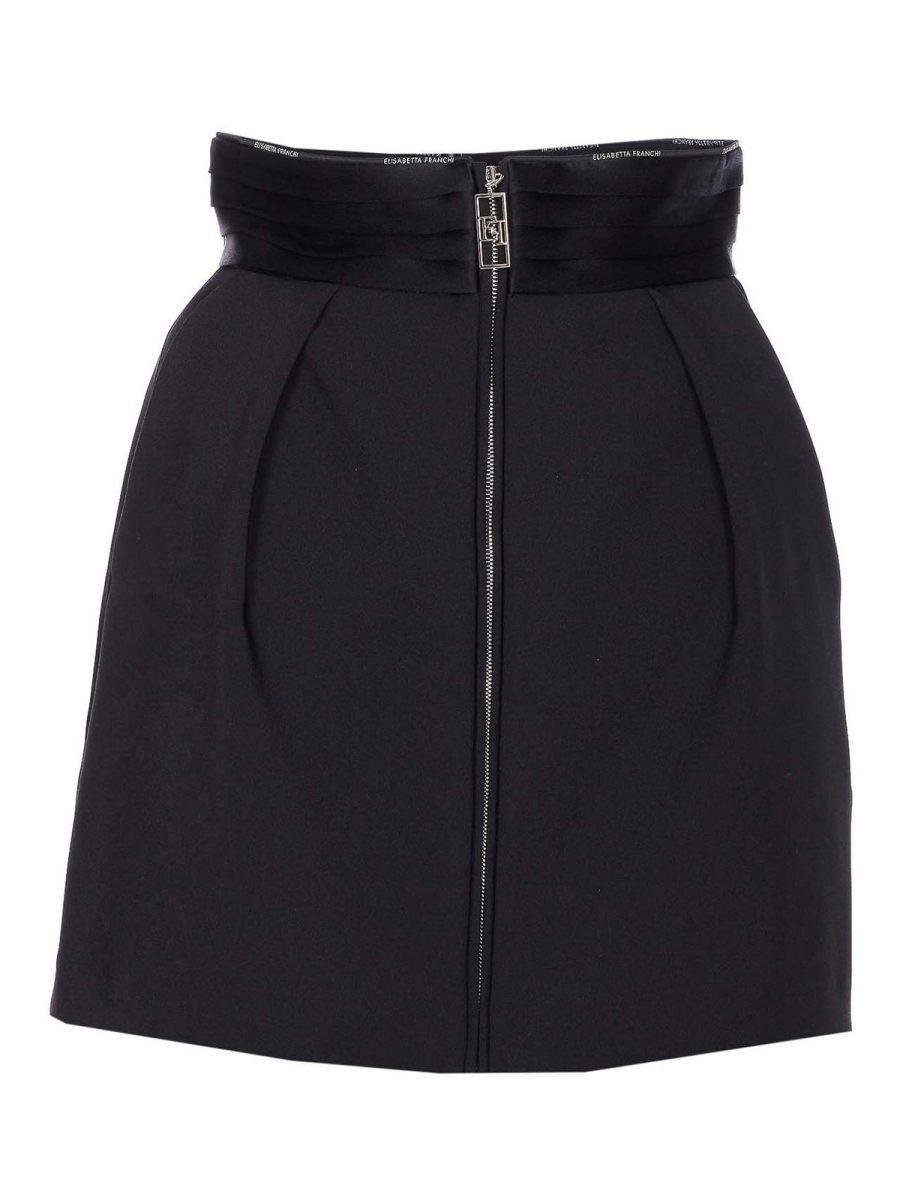 Elisabetta Franchi Mini Jupe - Noir