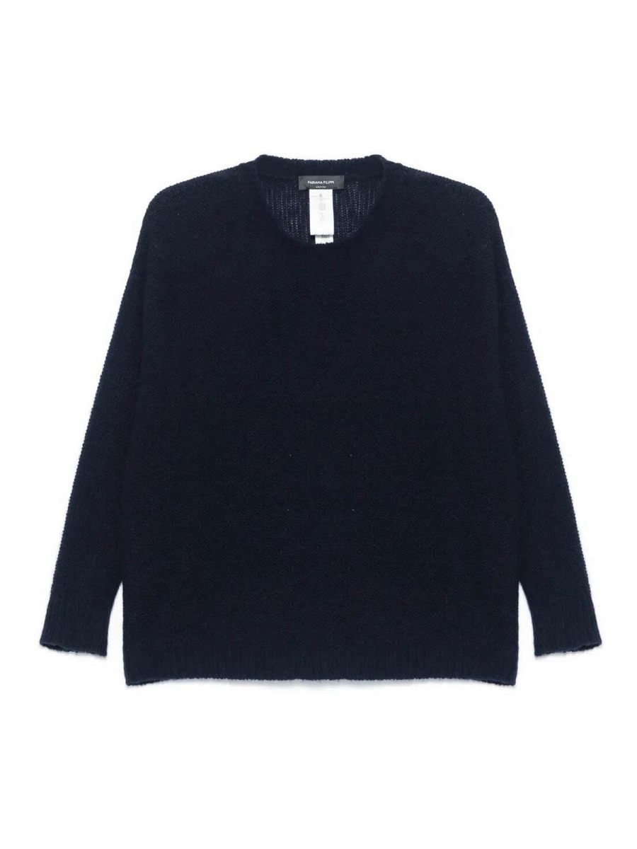 Fabiana Filippi Pull Col Rond - Bleu