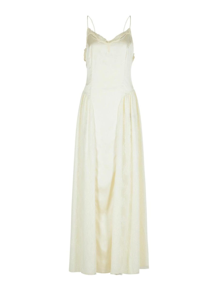 Rotate Birger Christensen Robe Au Genou - Blanc