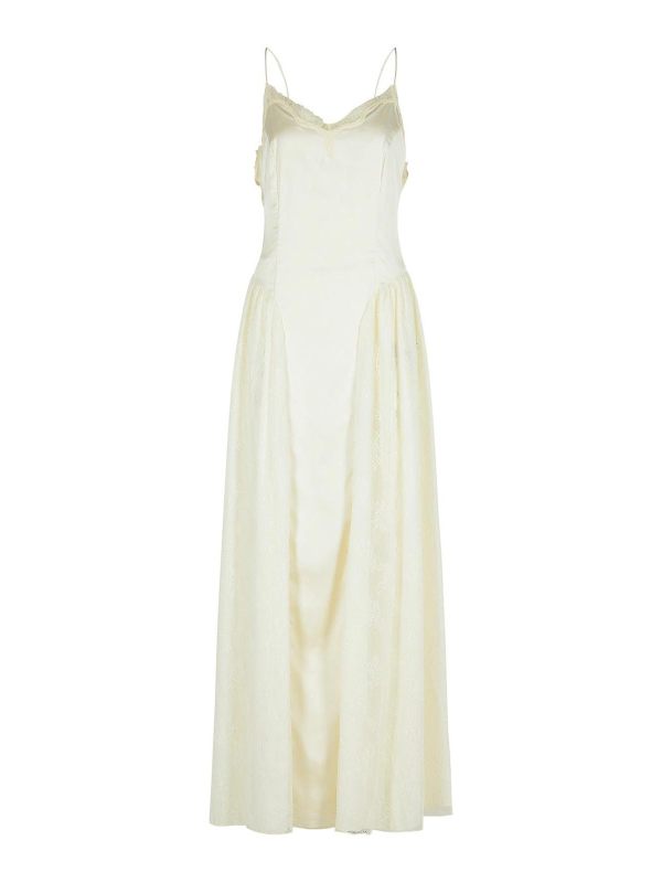 Rotate Birger Christensen Robe Au Genou - Blanc
