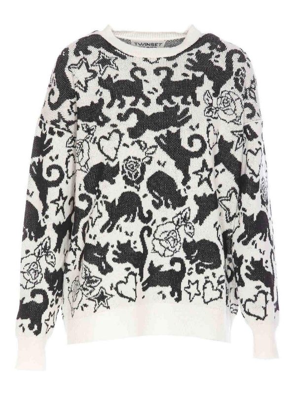 Twinset Pull Col Rond - Noir