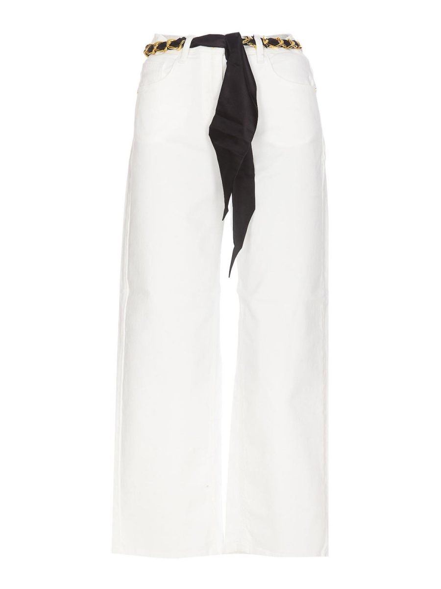 Elisabetta Franchi Jean Droit - Blanc