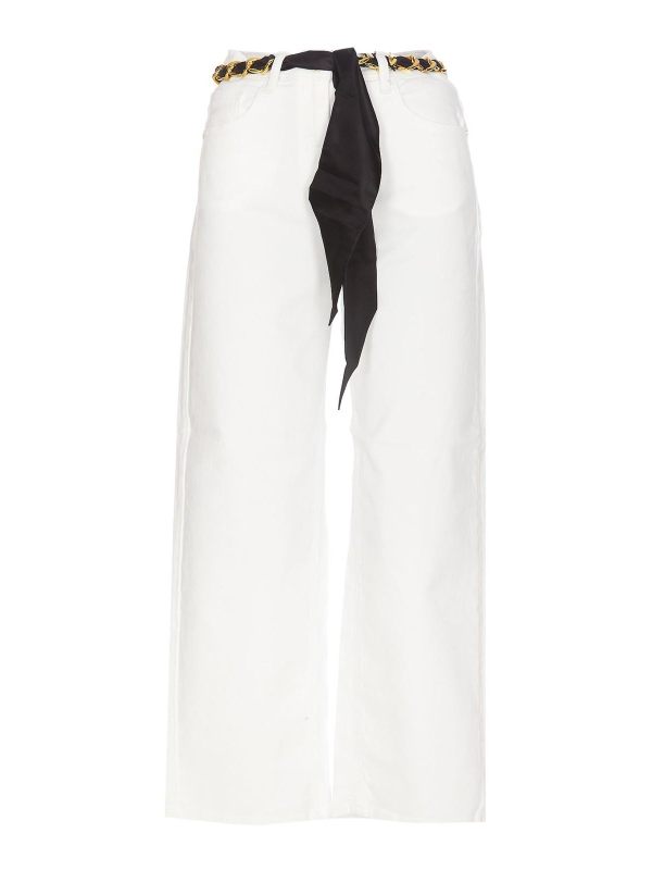 Elisabetta Franchi Jean Droit - Blanc