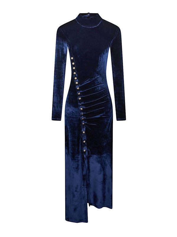 Rabanne Robe Au Genou - Bleu