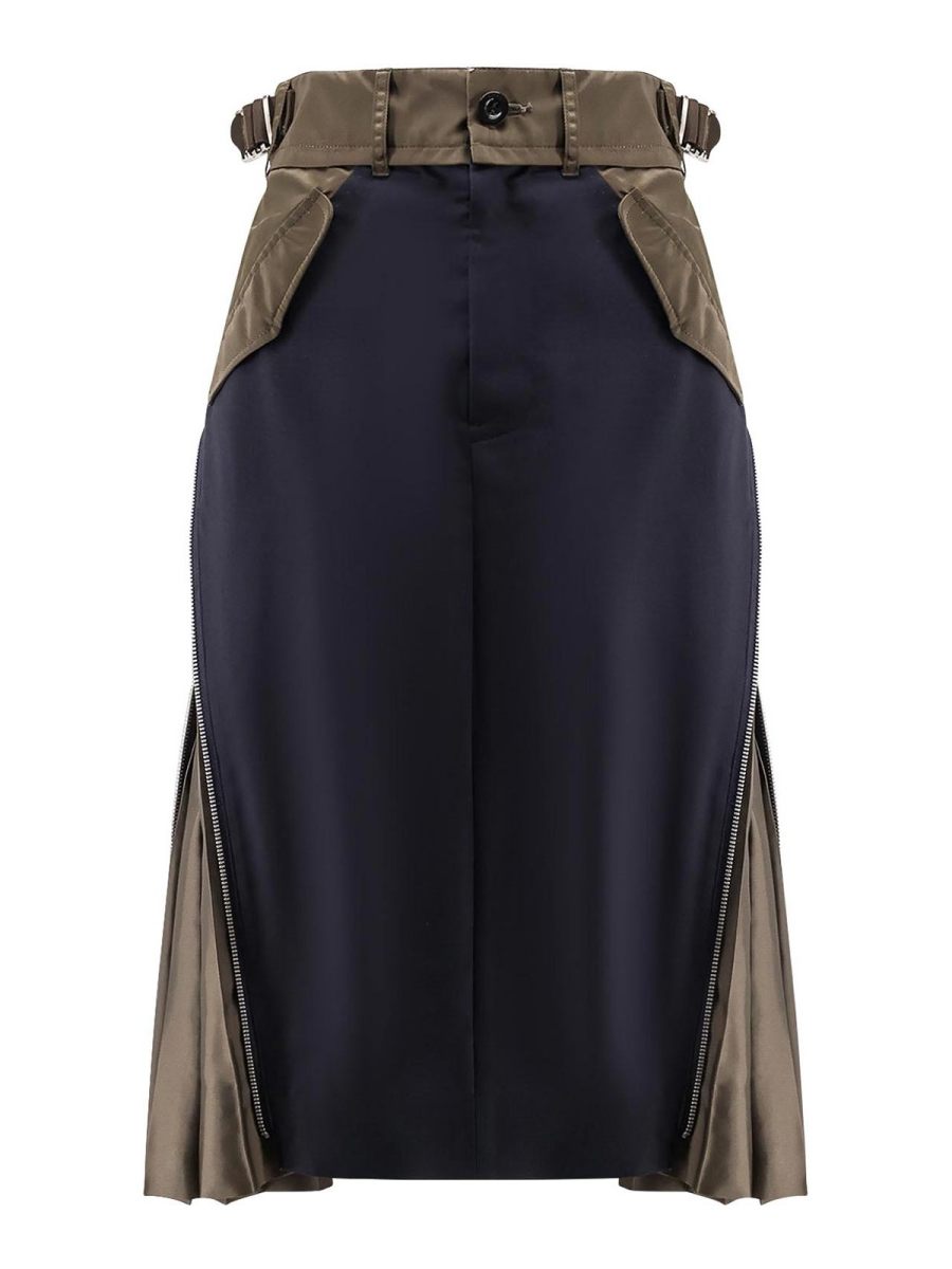 Sacai Mini Jupe - Marron Clair