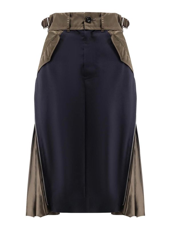 Sacai Mini Jupe - Marron Clair
