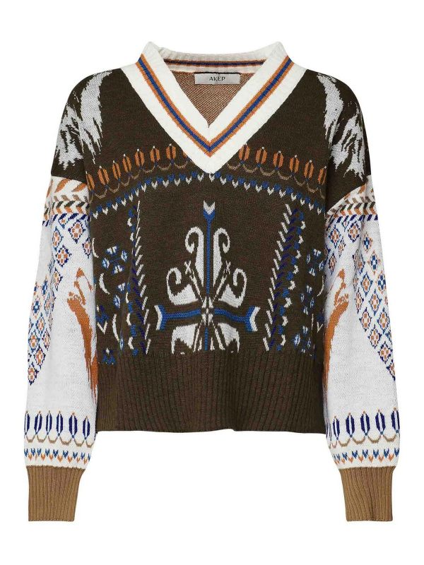 Akep Pull Col Rond - Multicolore