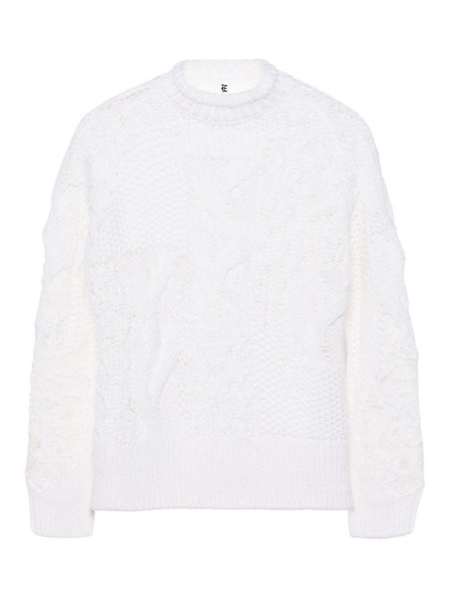 Ermanno Scervino Pull Col Rond - Blanc
