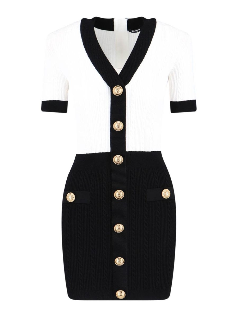 Balmain Robe Courte - Noir
