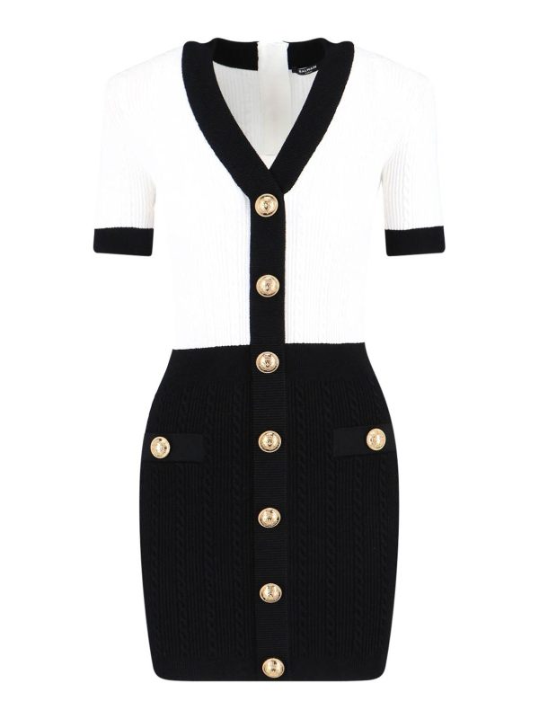 Balmain Robe Courte - Noir