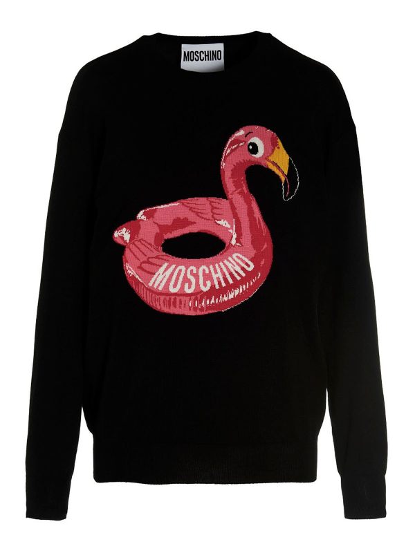 Moschino Pull Col Rond - Noir