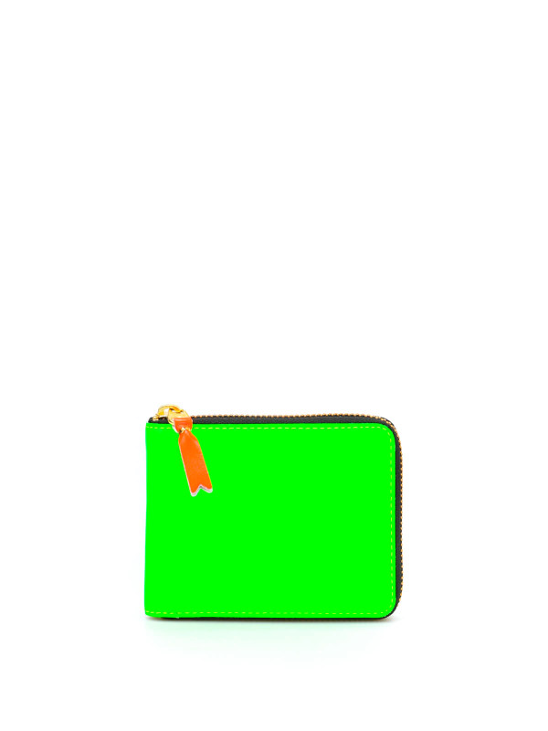 Comme Des Garcons Super Fluo zip around wallet