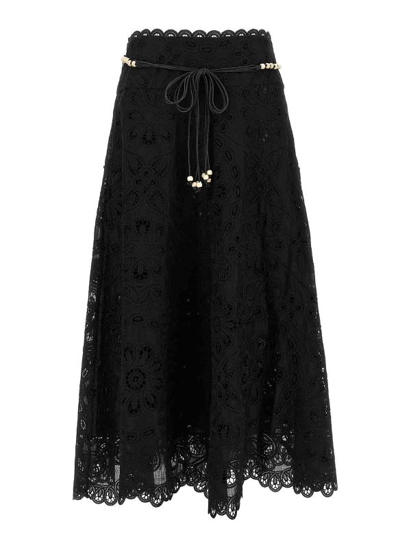 Zimmermann Jupe Midi - Noir