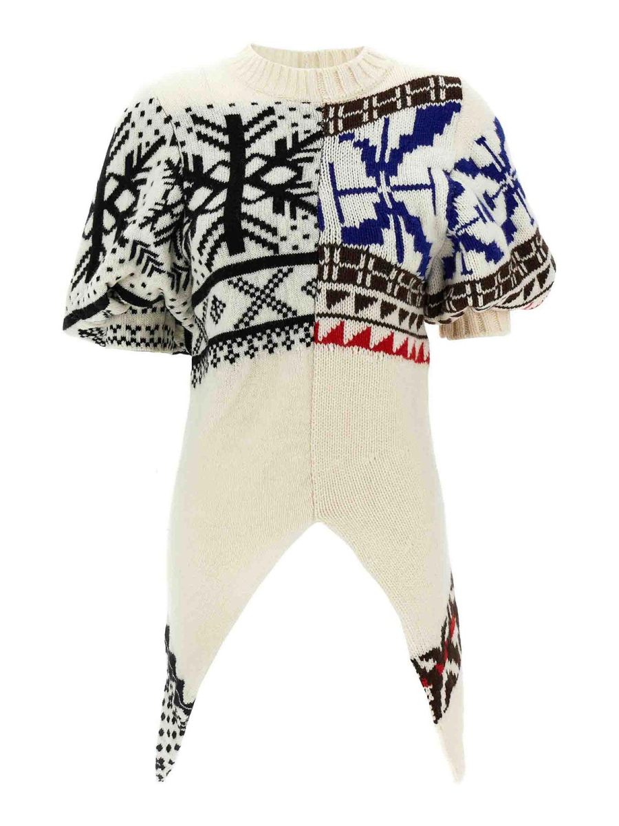 Sacai Pull Col Rond - Multicolore