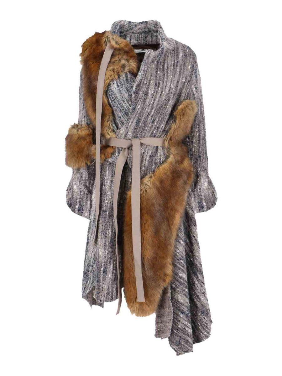 Niccolò Pasqualetti Manteau Court - Gris