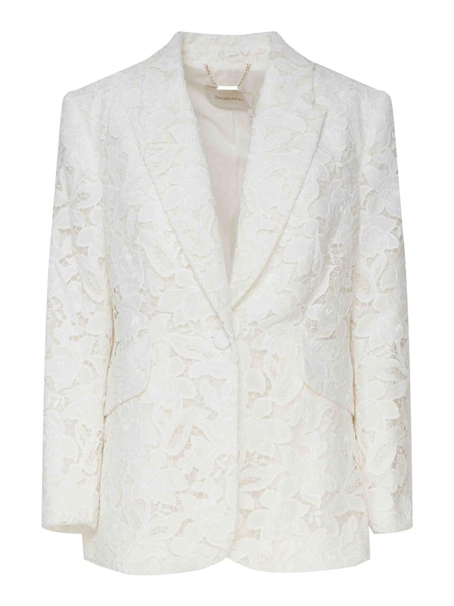 Zimmermann Veste Casual - Blanc