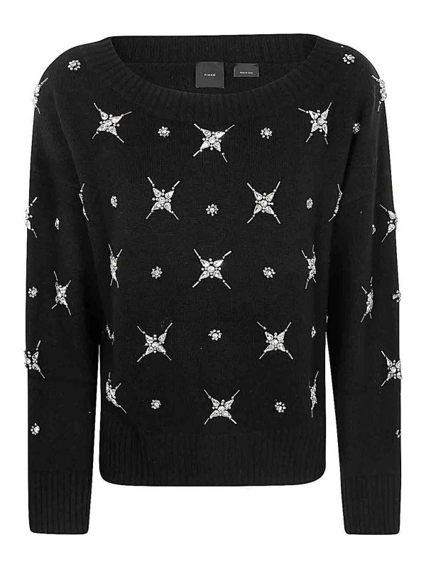 Pinko Pull Col Rond - Noir