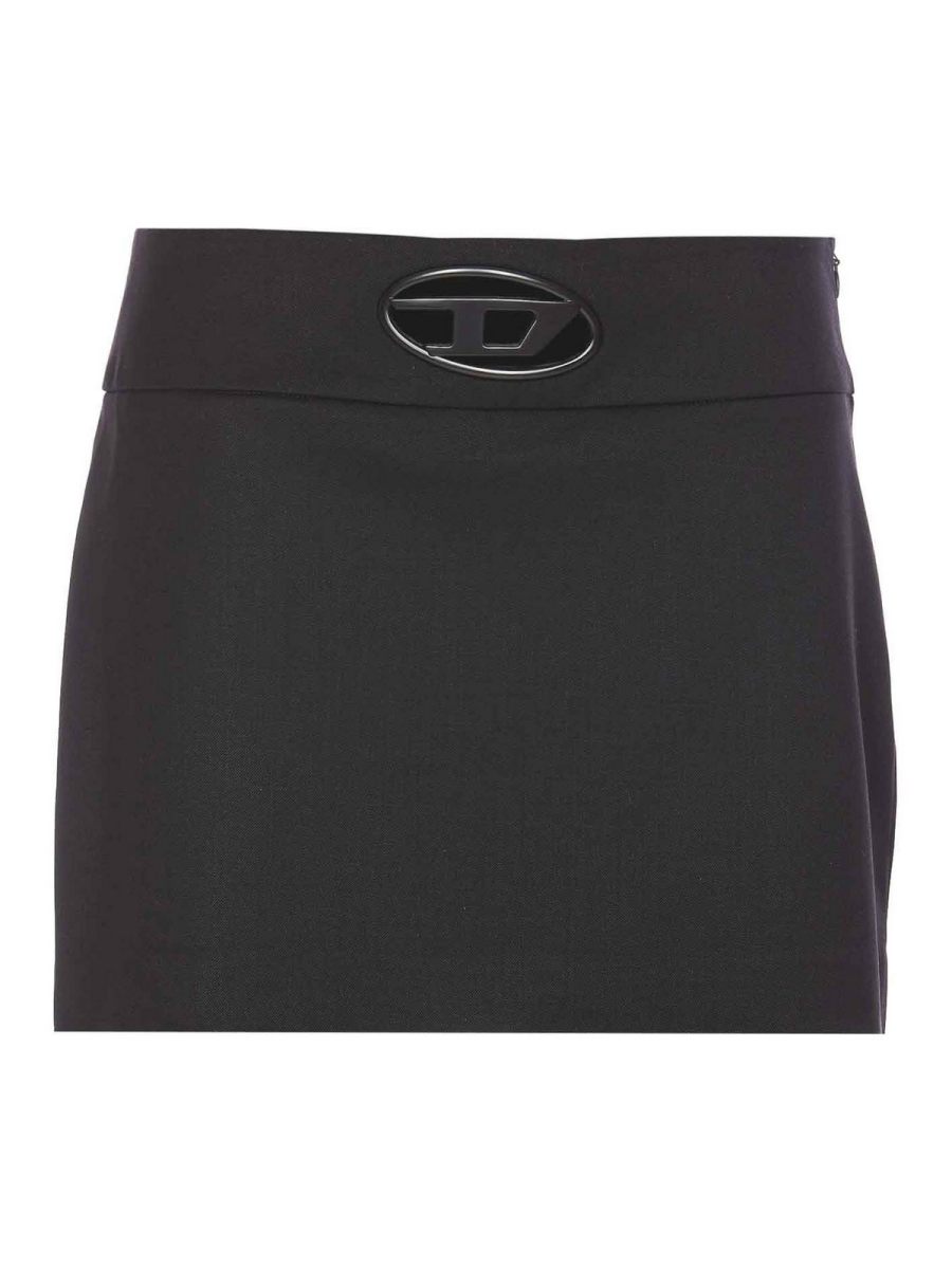 Diesel Jupe Midi - Noir