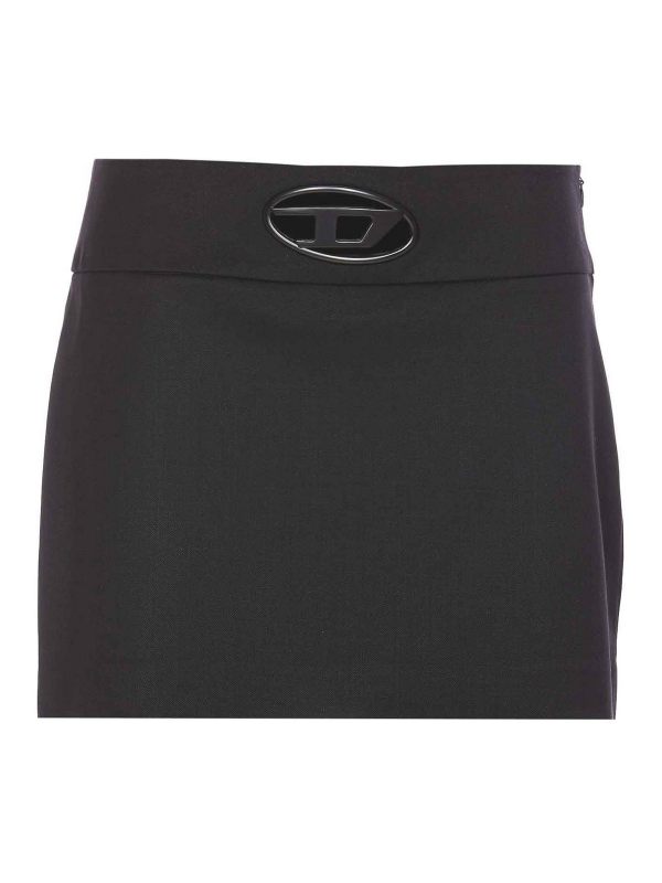 Diesel Jupe Midi - Noir