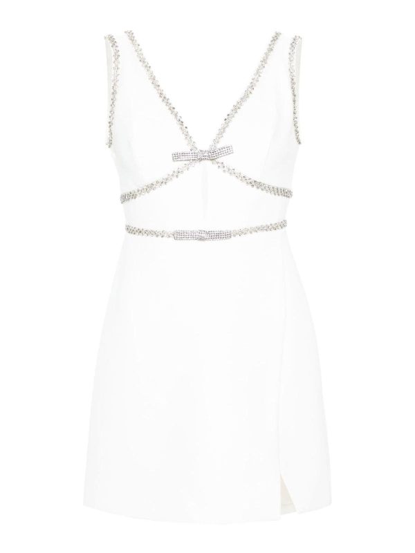 Self Portrait Robe Au Genou - Blanc