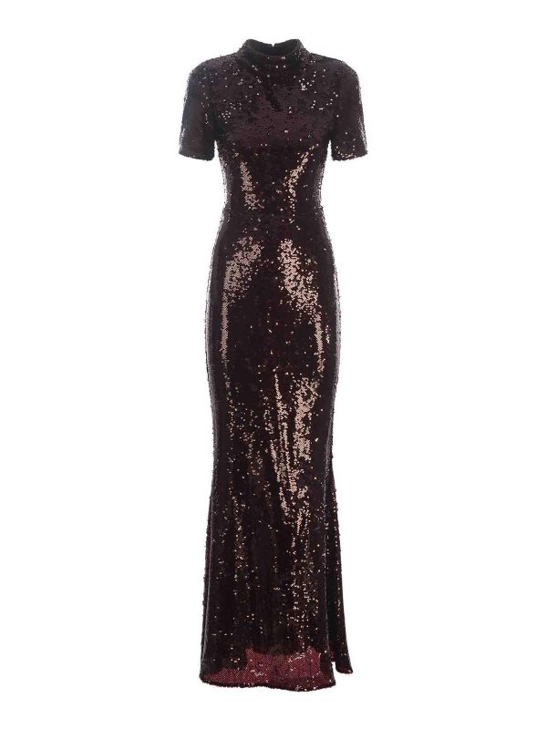 Self Portrait Maxi Robe - Marron