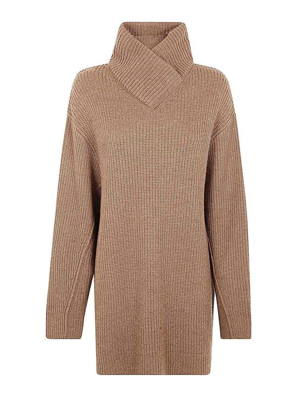 Philosophy di Lorenzo Serafini Pull Col Rond - Marron
