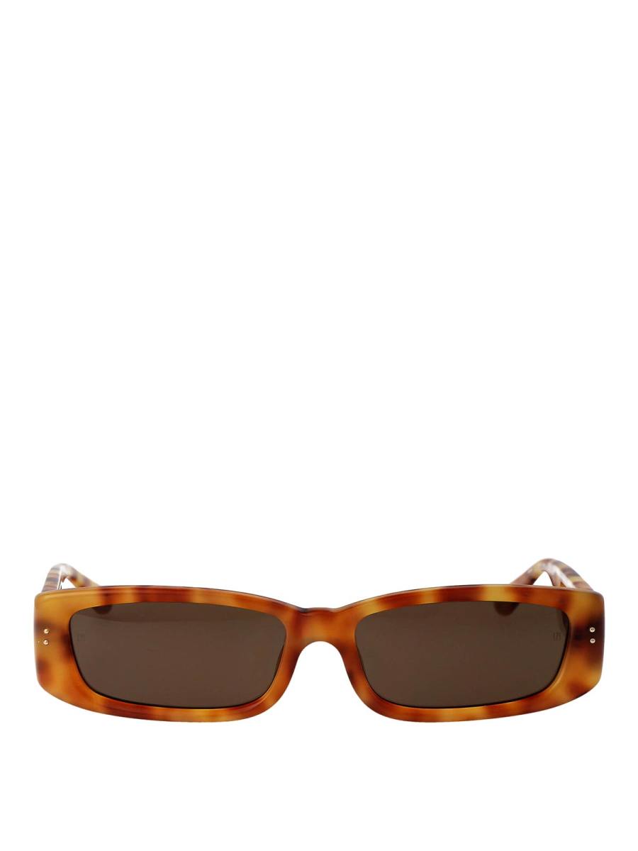 Linda Farrow Lunettes De Soleil - Marron