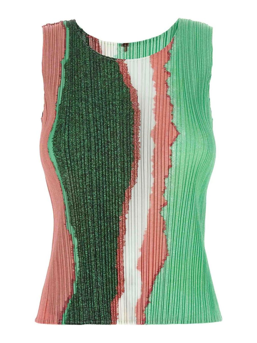 Pleats Please Issey Miyake Top - Vert