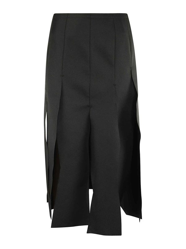 Comme Des Garcons Jupe Midi - Noir