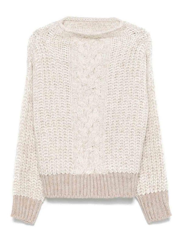 Liu Jo Pull Col Rond - Beige