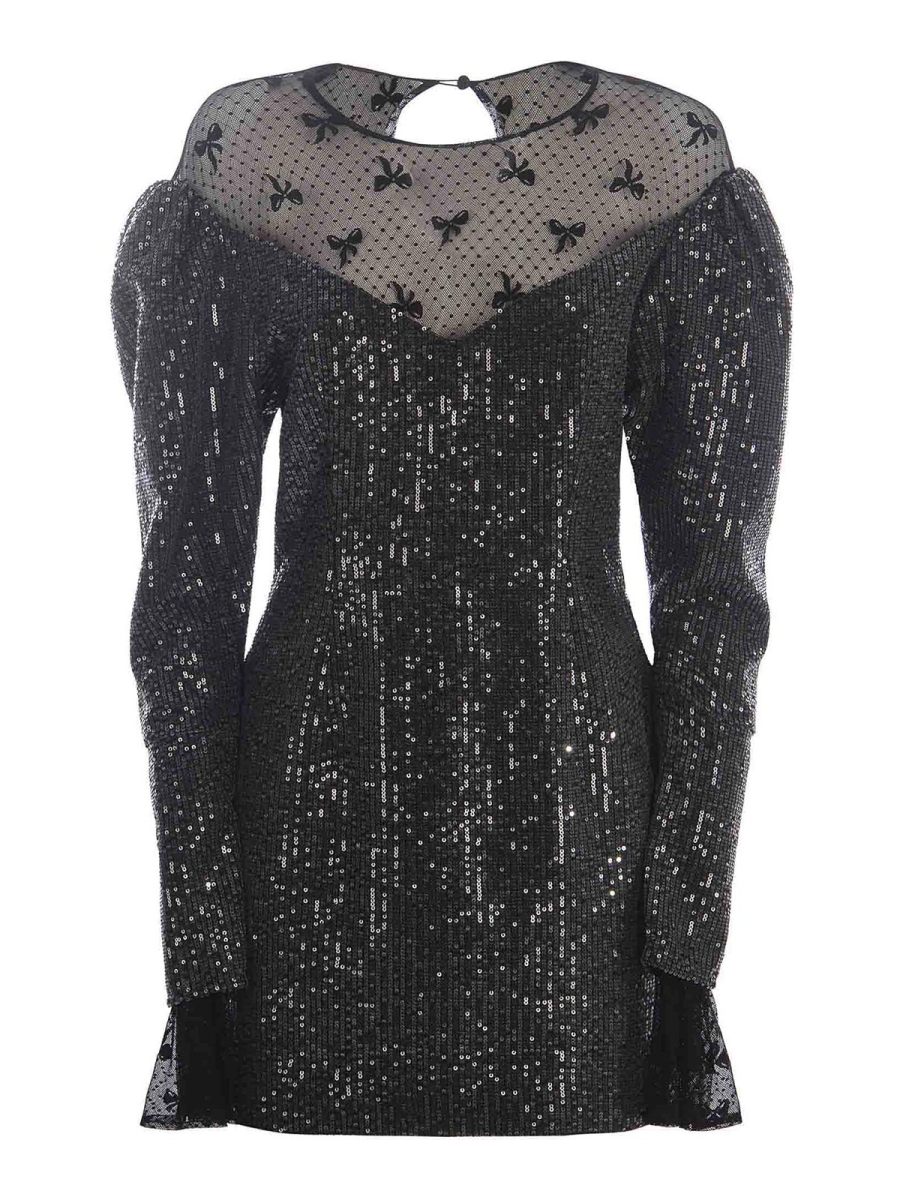 Rotate Birger Christensen Robe Courte - Noir