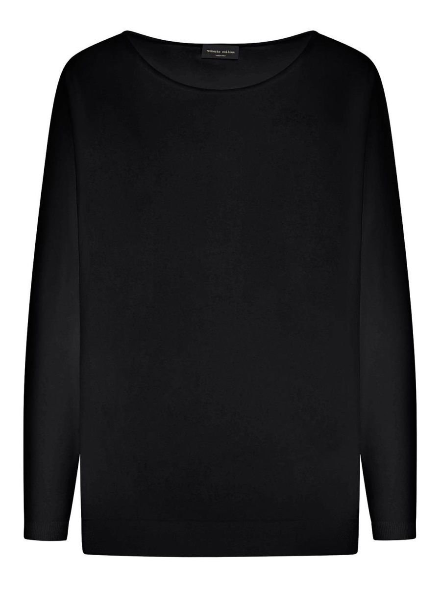 Roberto Collina Pull Col Rond - Noir