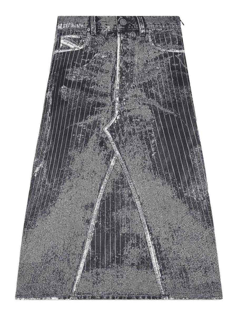 Diesel Jupe Midi - Noir