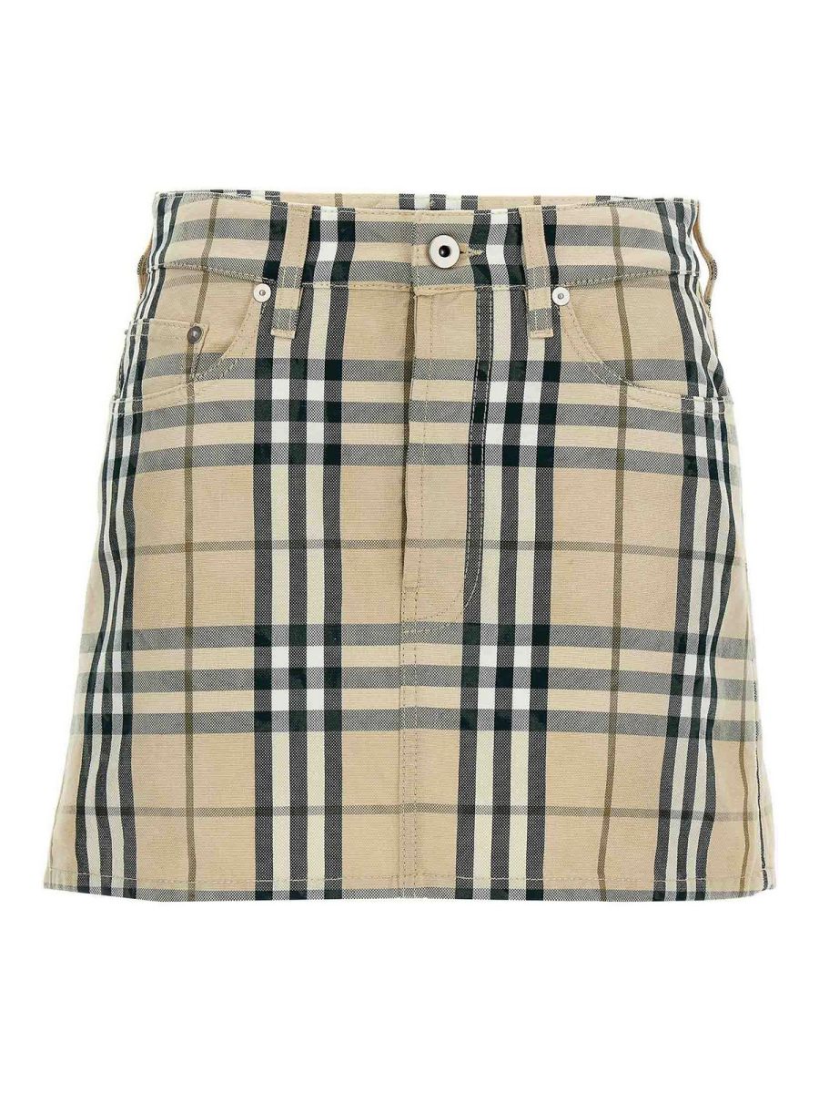 Burberry Jupe Midi - Beige