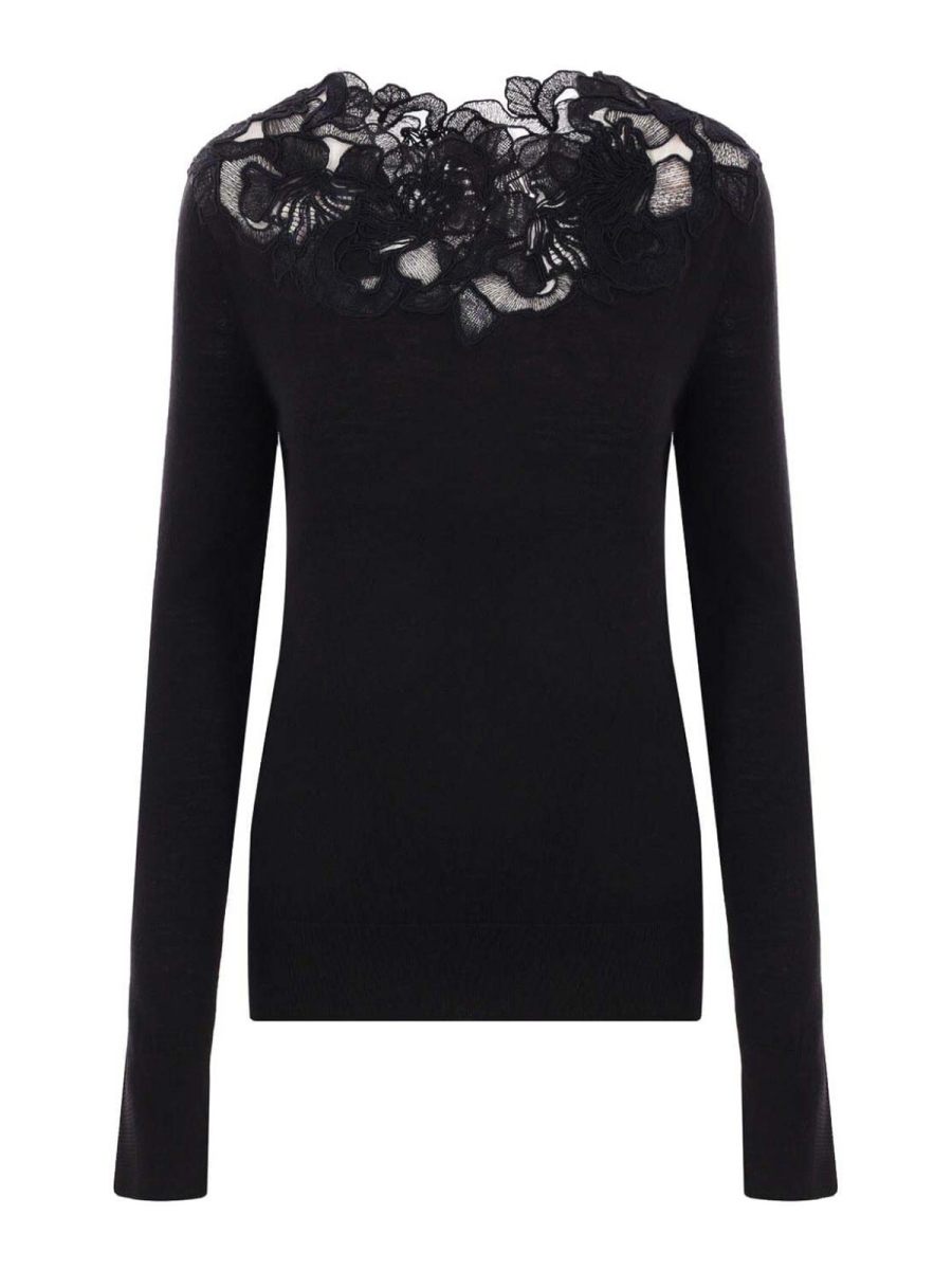 Ermanno Scervino Pull Col Rond - Noir