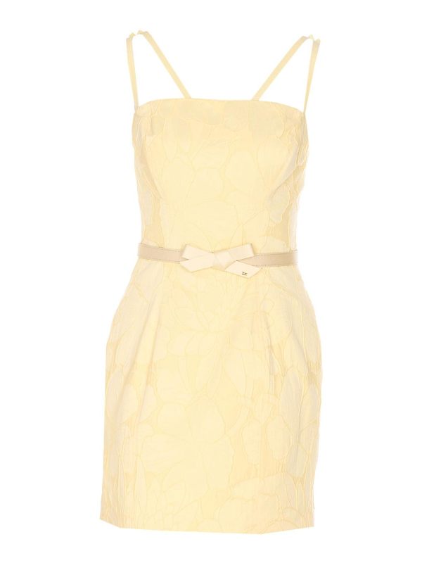 Elisabetta Franchi Robe Au Genou - Jaune